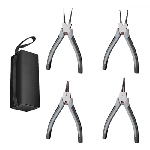 Juego de alicates para anillos de acero en bolsa portátil 2