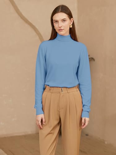 Image of DAIMIDY Turtleneck Sweaters for Women Long Sleeve Pullover Tops | Knitted Material| Soft, Warm and Breathable| High Resilience and Tensile Strength Design| Business Casual Tops| Dailywear