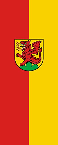Drapeau Drackenstein haut de gamme format portrait 300x120cm - 2