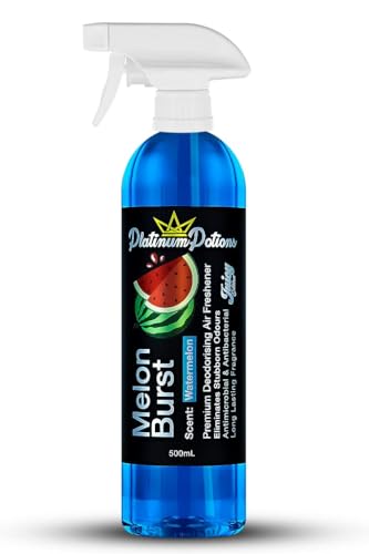 Image of Water-Based Car Air Freshener Spray | Luxury Automotive Deodorizer | Mold-Resistant Formula | Eliminates Odors and Refreshes Vehicle Interior | 17 fl oz | Melon Burst
