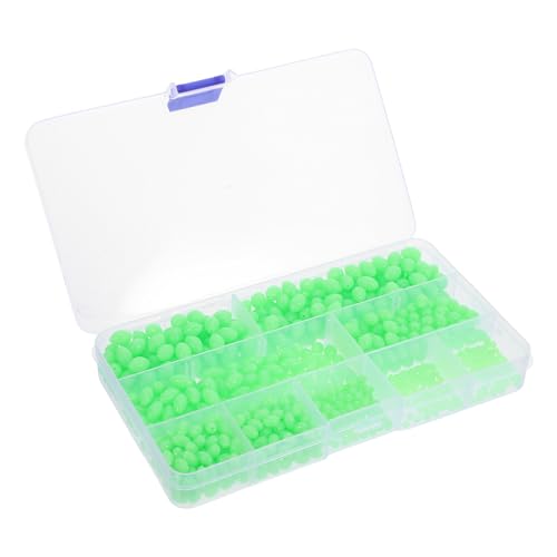 BESPORTBLE 1 Caja de de Cebo con Forma de Huevo: Huevos de Pesca Luminosos de plástico, de Pesca ovaladas Verdes, señuelos para Peces de Salada, Dulce, salmón, Trucha, Herramienta para Pescar.