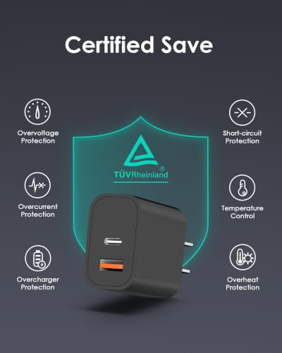 Image of [2 Pack] 20W USB C Charger Block Fast Charging Multiport Adapter