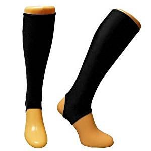 Shinnerz Hockey Shin Pad Inner Socks - Under Shin Guard Liners - Choice of Design & Size PROtection for Men and Women (Very Black, Adult extra long)