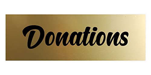 Panneau Donations or signalétique de table petit format achat plaque de comptoir