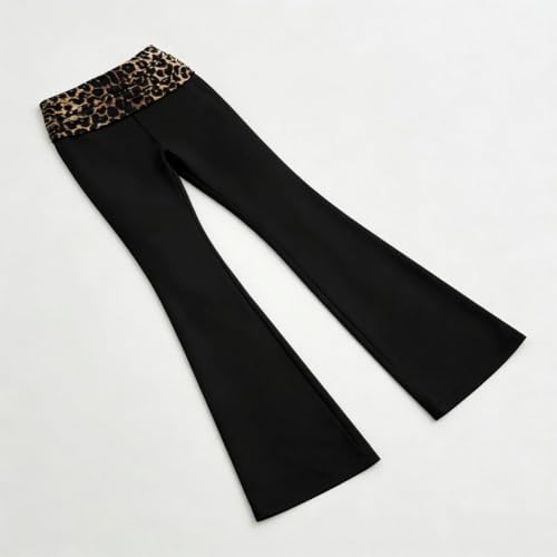 Womens Flare Yoga Pants Cheetah Y2k High Waisted Wide Leg Leggings - image 5