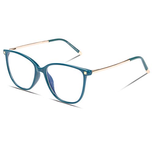 DUCO Blue Light Blocking Glasses,Reduce Eye Strain and Fatigue Gaming Glasses Blue Blockers Computer Reading Glasses DC5209 (Green)