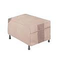Modern Leisure Monterey Patio Ottoman/Side Table Cover - Water-Resistant Fabric - Heavy-Duty Protection for Outdoor Deck Furniture - 32" L x 22" D x 17" H - Beige