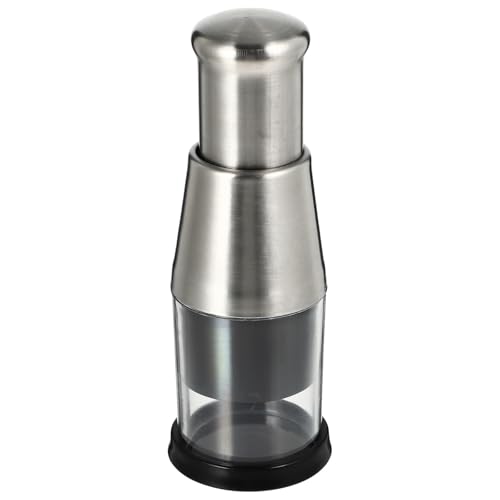 IMIKEYA Prensa de Ajo de Acero Inoxidable Negra, Fácil de Almacenar y Promover Eficiencia, Herramienta Manual Adecuado para Cocina y Preparación de Alimentos