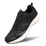 Hawkwell Herren-Laufschuhe in Übergröße, rutschfest, für Workout und Walking, EU-Größe 47 48 49 50 51 52 53, Schwarzes PU, EU 50
