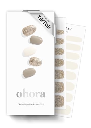 ohora Semi Cured Gel Nail Strips (N Gold Coast) - Brown, Glitter,...