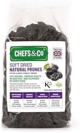CHEFS & CO Soft Dried Prunes (pitted) | Whole Dried Fruits | Healthy Snack | Vegan & Vitamins Retained | Unsorbated | No Added Sugar (NATURAL, 750 g (Pack of 1))