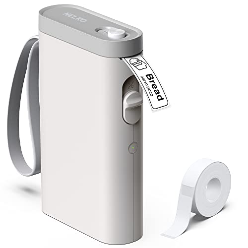 Preisvergleich Produktbild Nelko Etikettendrucker, Bluetooth P21 Selbstklebendes Etikettiergerät Tragbarer beschriftungsgerät selbstklebend Labeldrucker, Kabelloser, Mini Label Printer mit iOS Android,Für Zuhause, Büro, Beige
