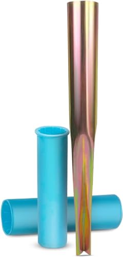 Flatro Rotary Washing Line Spike with 2x Plastic Adapters (32mm & 40mm) | Multi-Fit Garden Ground Spike to Fit Standard Poles up to 50mm | Rust-Resistant Galvanised Washing Line Spikes