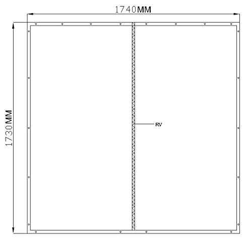 QUICK STAR Wetterschutzwand PVC transparent 174x173cm für Kaminholzunterstand XXL 185x70x185cm