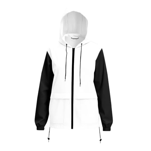 BUERCWS Womens Windbreaker Jacket Lightweight Hooded Raincoat with Pockets - image 5