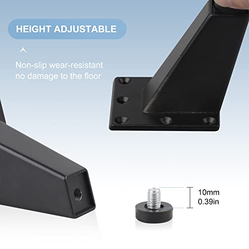 DBREAKS Furniture Legs, 8pcs Black Aluminium Triangular Legs, 80 mm Adjustable, for Sofa Cabinets, Kitchen, Living Room - Image 3