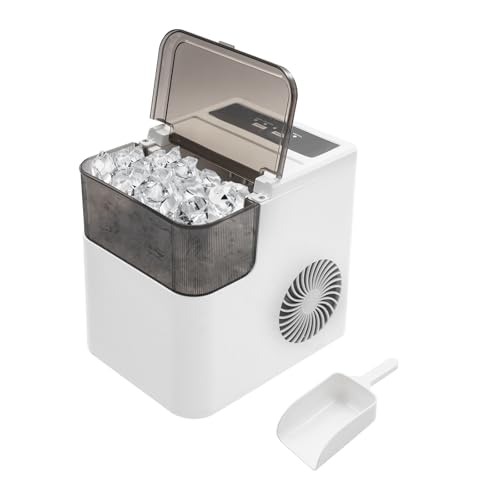 Fabricadora de hielo compacta 26lbs/día auto limpiante miniatura 1