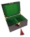 HPL Large High Gloss Cherry and Burlwood Color Locking Chess Storage Box for up to 4 3/4 inch Men Set