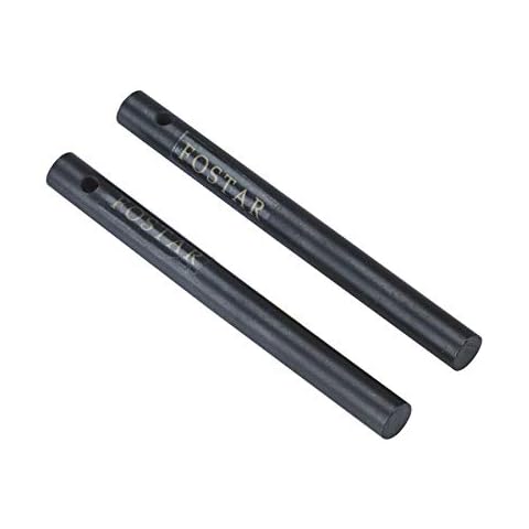 FOSTAR Outdoors 3/8 x 4 Inches Drilled Ferro (Ferrocerium) Rods，Flint Steel Magnesium Survival Fire Starter, with Toggle Lanyard Hole (2PCS) Cover