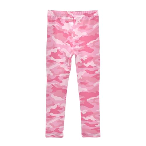 Pink Camouflage Girls Leggings,Workout Leggings for Girls Toddler Athletic Leggings Size for 3-10T2