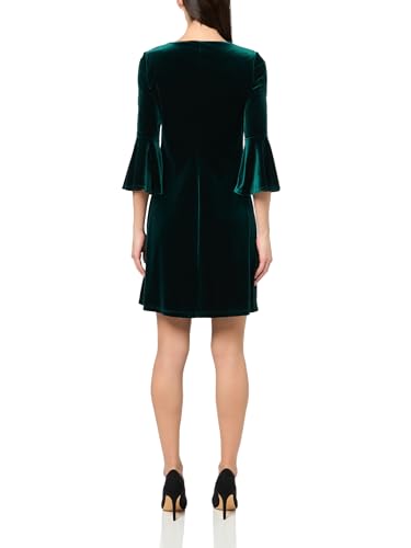 Image of Tommy Hilfiger Women's 3 /4 Bell Sleeve Jewel Neck Sheath Mini Dress