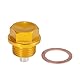 X AUTOHAUX 1 Satz M18 x 1,5 Magnetische Ölablassschraube Ölwanne Ablassmutter Schraube mit Dichtung Goldton Universal