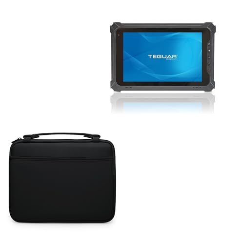BoxWave Case Compatible with Teguar TRT-4680-08 - Hard Shell Briefcase, Slim Messenger Bag Briefcase Cover Side Pockets - Jet Black