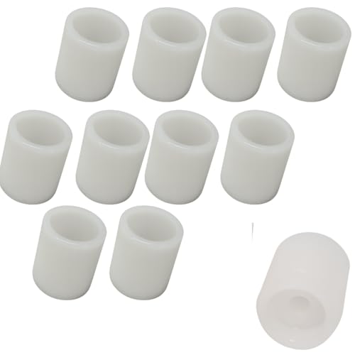 Image of White PVC Door Stopper Bumper with Silencer Protects Doors & Walls (1.5 Inch, 10, Count)