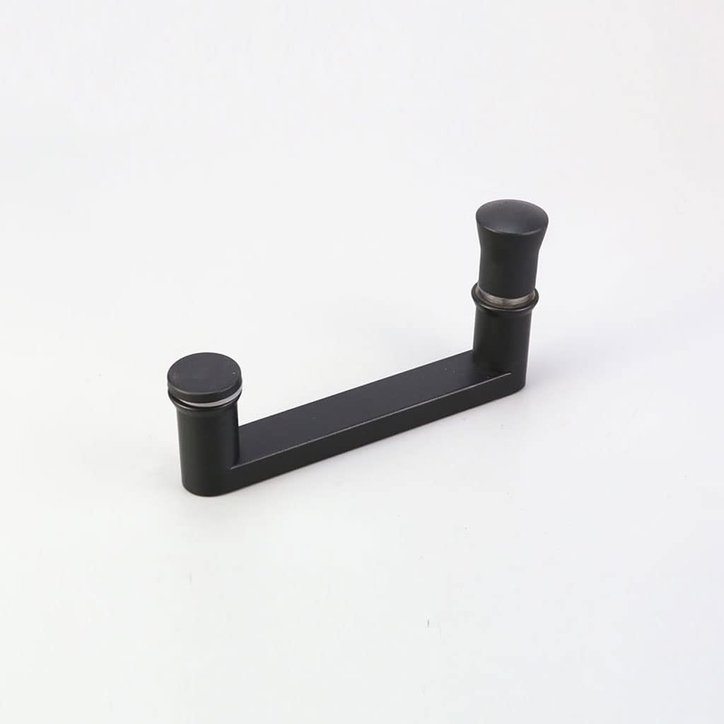 Poignée de douche noire 145mm pour sublimer votre salle de bain et porte en verre
