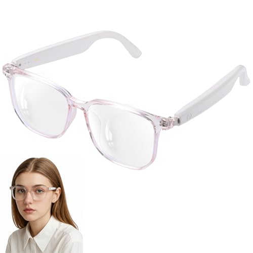 Image of Smart Glasses for Women, Blue Light Filtering Lenses，Bluetooth 6.0, Audio & Mic, Intelligent Touch,Open-Ear Clear Sound, Remote Photography, Ultralight Comfortable Design for Relexing Working