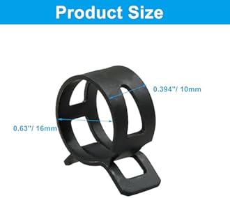 30Pcs Spring Band Type Clips 16mm(5/8 Inch) Air Hose Tube Water Pipe Fuel Hose Line Vacuum Hose Clamp, Fit 16.2-17.9mm OD (Black)