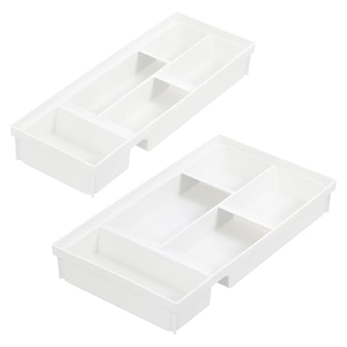 セットでお得 トトノ 引き出し用 カトラリースタンドR レギュラー+ワイド ホワイト 各1個セット リッチェル 収納 ナイフ フォーク スプーン 箸 キッチンツール