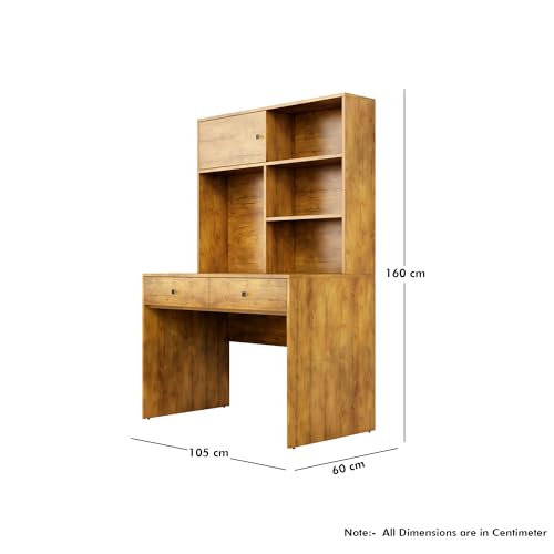 Image of Bniture Wooden Study Table for Home | Engineered Wood Study Table with 2 Drawers | Multi Purpose Computer Desk for Writing & Study | Laptop Table for Study Room & Office | Giant Wood