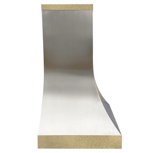 SINDA Classic Hammered Stainless Steel Range Hood with High Airflow Cenrtifugal Blower, Stainless Steel Vent with Liner and Internal Motor, Baffle Filter, SRHR35302127I, 30"W x27"D x21"H, Island Mount