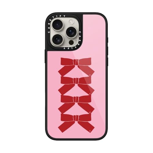 Coque iPhone 16 Pro Max antichoc CASETiFY Glaze compatible MagSafe Arcs bourgogne