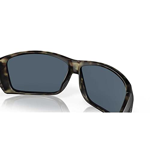 Image of Costa Del Mar Mens Cat Cay Rectangular Sunglasses, Wetlands /Grey Polarized-580P, 61 mm