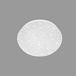 Lamparas Baratas Dormitorio Niño BRILONER Leuchten Luz LED, lámpara de Techo con decoración de Estrellas, 4,5 vatios, 450 lúmenes, 4.000 Kelvin, Blanco, diámetro 16cm (3171-016)