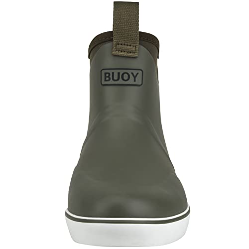 Image of Buoy Boots Women's Waterproof Ankle Rain Boots, Rubber Deck & Fishing Boots | Neoprene Lining, EVA Foam Insole, Slip-Resistant Non-Marking Outsole for Comfortable Traction on Boats, Farms & Wet Ground