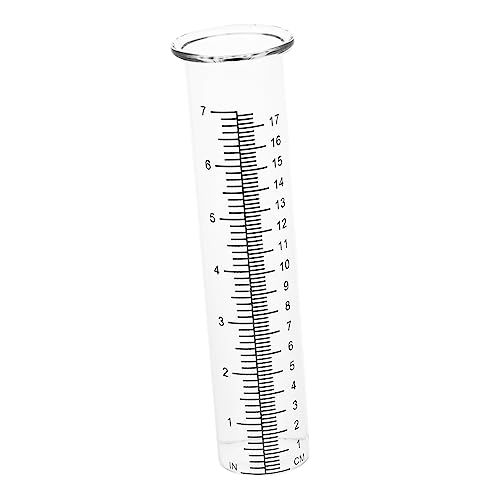 NULYLU Rain Gauge Tube Boroscillte Glass Measuring Cup Easy to Read Scale for Weather Monitoring