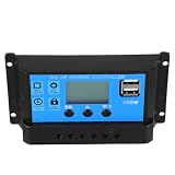 Kichvoe 20a Solar Charge Controller with Dual USB Output Wide Compatibility for 12v/24v Solar Panels with Plastic Housing for Home and Outdoor Use