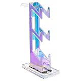 SOVQUEST ゲームコントローラーホルダー ライトカラフルアクリルヘッドフォンスタンド 3モード 7色 USB充電ポート PS4、PS5、PC用 ユニバーサルデザイン (ライト付き3段)