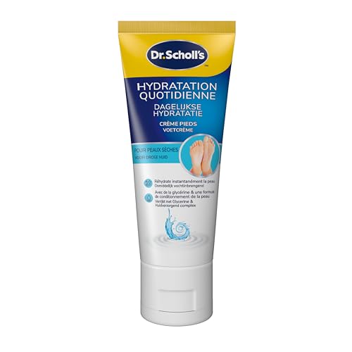 Dr. Scholl's Crème Pieds Hydratation Renforcée - Peaux Sèches et Abîmées - Glycerine Enrichie pour Pieds Plus Doux - Hydrate Immédiatement et Protège...