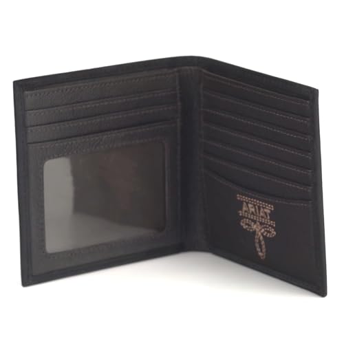 ARIAT Men's Embossed Logo Black Bifold Wallet A35460014