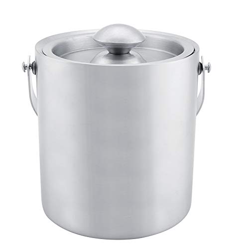 Stainless Steel Ice Bucket with Lid | Double Wall Insulation