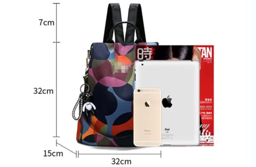 Women Oxford Multifunction Backpack - Multi Color