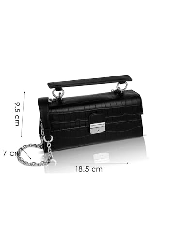 Unique Handmade Leather Women Shoulder Bag | Lightweight & Zipper Closure Purse Black Color Comfortable & Durable Hand Bags For Women's Daily Use4