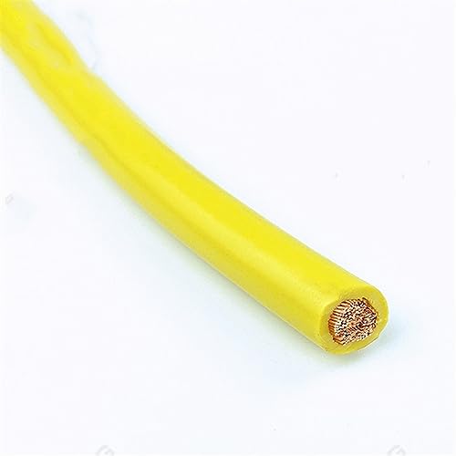 Outdoor Extension 1 Meter 220V Strand Copper Cable Electric Wire Red 600V Electrical Wires 8AWG 6AWG 4AWG 3AWG 2AWG Wiring PVC Power Cables Solar sheathed(Yellow,6 AWG - 16mm2)