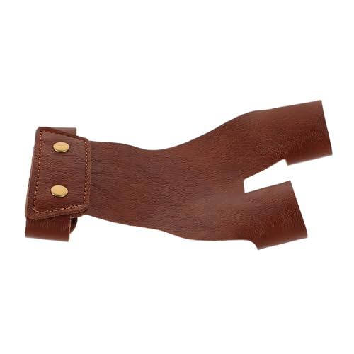 LAPYAPPE Archery Protective Gear Bowstring Saver Finger Guard for Women Youth Left-Hand Archers Comfortable Pu Material Archery Glove Forearm Guards