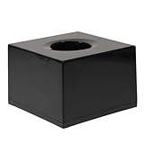 WEKADRIN Caja De Pañuelos Cubo Servilleta Cuadrado Papel Restaurante Plano Elegante Cubicado Titular Cajas Organizadoras Servilletero De Baño Contenedor De De Tejido Portavoz Negro