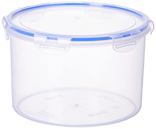 Image of ARISTO Lock & Fresh 1020 Plastic Storage Container For Storing grains, pulses, rice, wheat etc - 3800 ML, Transparent Clear, large (LOCK&FRESH1020) (22(D) x 14.5 CM)